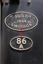 PHOTO  D9516 THE BR(WR) SWINDON WORKS PLATE AND SHED PLATE (NEWPORT EBBW JCT) OF