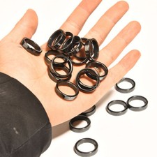 1pc Hematite Rings - Black Hematine Anxiety Balance Root Absorbs Negative Energy
