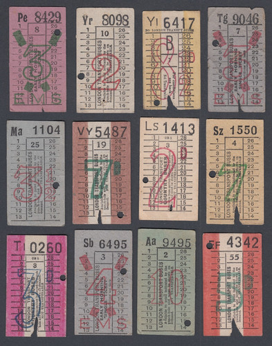 Twelve old london transport - old,
