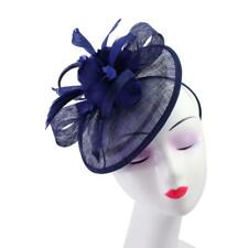 Navy Blue Feather Fascinator
