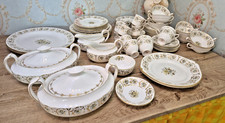 Large Set Of Royal Crown Derby Bone China "Grosvenor" Tableware