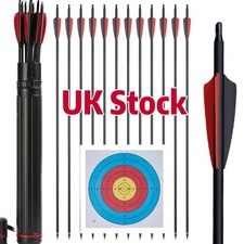 30" 12PCS Carbon Arrows Quiver
