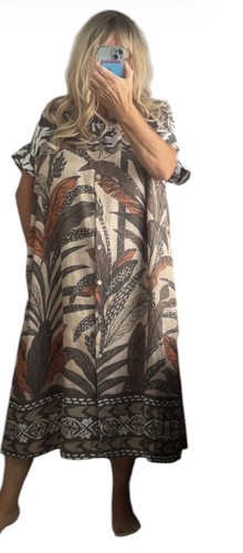 Linen look shirt - dress, one