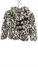 UGG Australia Girls Faux Fur Leopard Print Duffle Coat Age 12-18 Months
