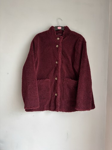 Ladies borg coat merlot - ladies,