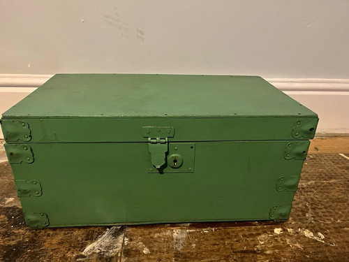 Green wooden storage - wooden, trunk