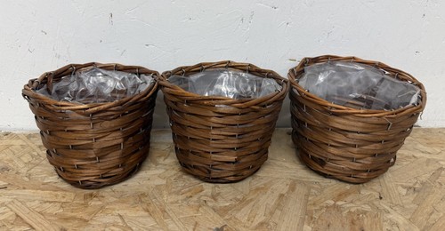 Set brown willow planters - set,