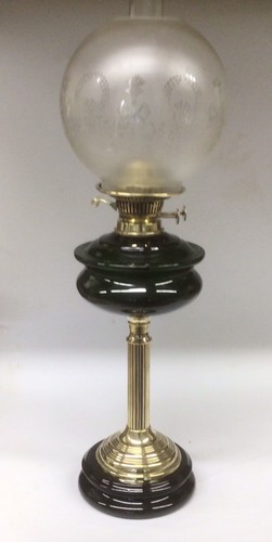 Antique oil lamp - antique, duplex