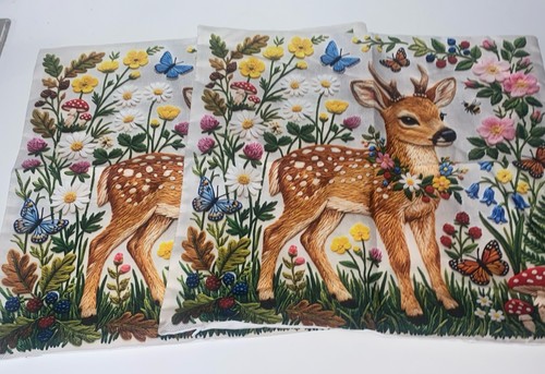 Pair deer design cushion - pair,