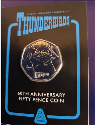 2025 thunderbirds 50p coin - thunderbirds,