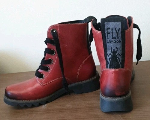 Fly london red - lace, up