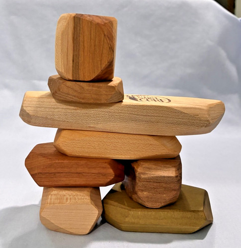 Inukshuk blocks handcrafted - inukshuk, 8