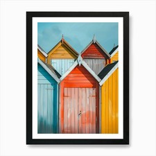 Beach huts art print - 7,