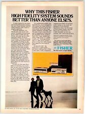 FISHER STEREO SYSTEM Vintage 1970's 8.25" X 11" Magazine Ad M57