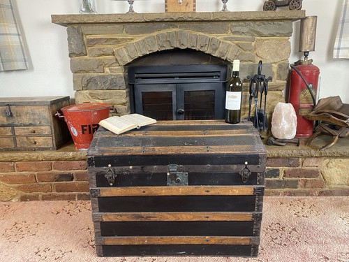 Old antique pine chest - antique,