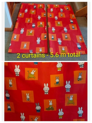Miffy curtains total 5 6m - -,