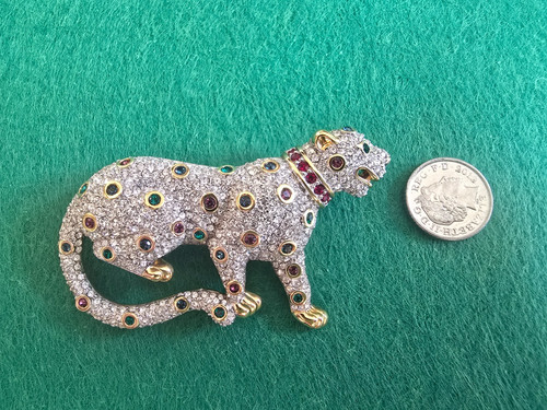 Vintage swarovski leopard - vintage,