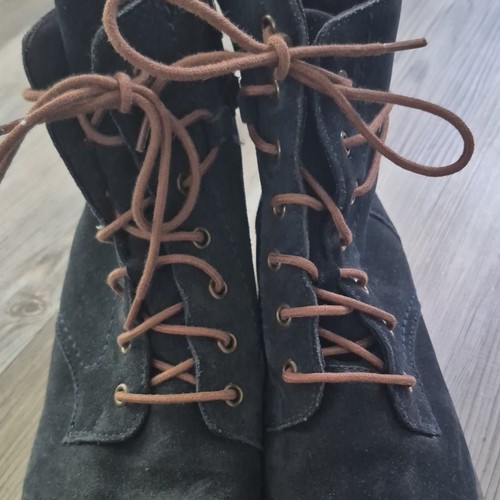 Men black suede - suede, combat