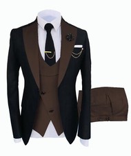 Mens 3 Pcs Suit Groom Bestman