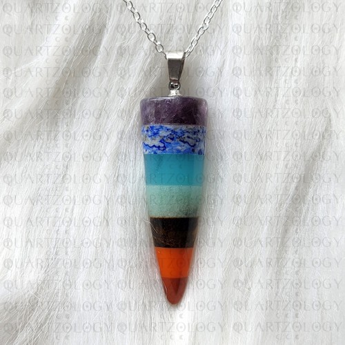 Chakra necklace quartz - 7,