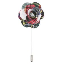 Mens Lapel Pin Tartan Plaid