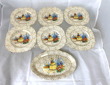 J.FRYER & SON, MERITAS WARE, CRINOLINE LADY CAKE PLATES, 1945-1955 Set