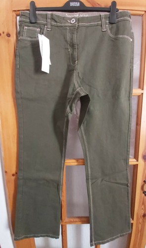 Khaki ladies jeans bootcut - jeans,