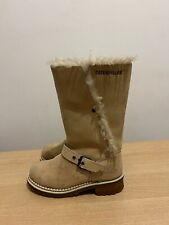 CATERPILLAR  CAT Faux Fur Lined leather Boots Size UK 3