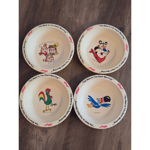 Vtg 1995 kelloggs cereal bowls - cereal,