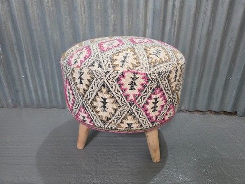 Hand made round upholstered - made,