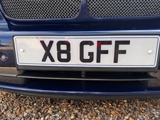 X8 GFF - private number plate for sale on retention doc (plate is off the car)