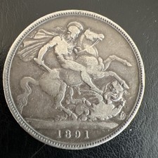 1891 Victorian  Sterling Silver  Jubilee  Head  Crown