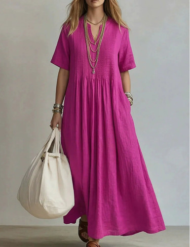 Women linen cotton neck - women's,