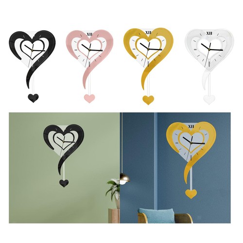 Heart shaped wall clock made - heart,