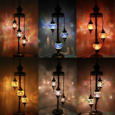 Beautiful 3 Balls Handmade Turkish Moroccan Colourful Glass Light Floor Lamp