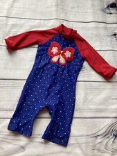John Lewis Girls UV Sun protection Swim Suit Sun Safe 12-18 Months Long Sleeved