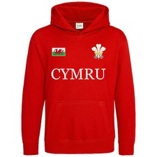 Cymru Flag Badge Kids Hoodie
