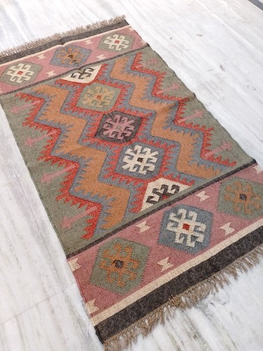 Kilim wool jute - jute, rugs