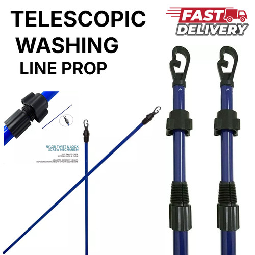 Telescopic clothesline prop - telescopic,