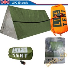 2.4M Emergency Shelter Survival Tent Kit Thermal Blanket Waterproof Whistle Rope