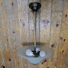 Vintage Art Deco Round Glass