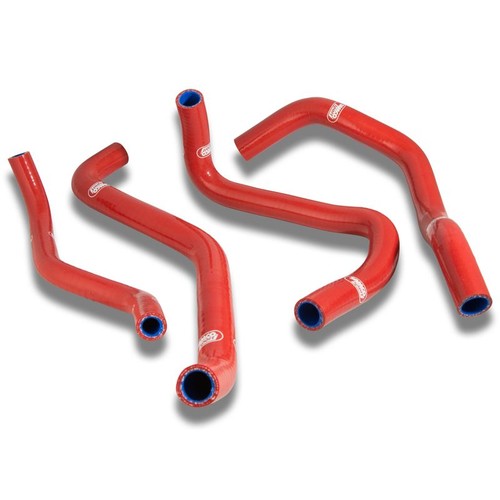Red samco silicon rad hoses - red,