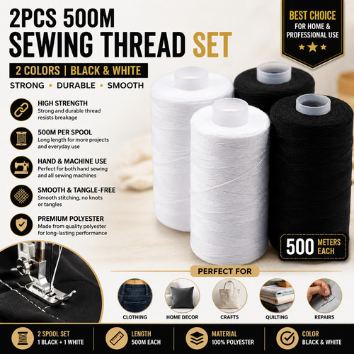 2pcs 500m sewing - 500m,