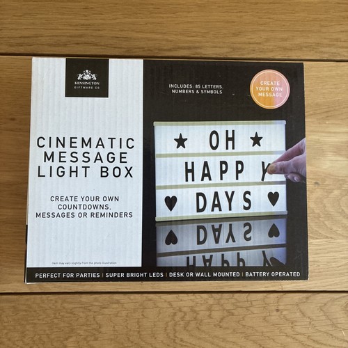 Cinematic light box message - cinematic,