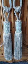 Next Pair Of Good Quality Tasselled diamonté  Rope Long beige Curtain Tie Backs