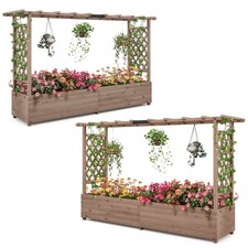 COSTWAY Raised Garden Bed Fir