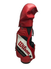 Wilson Fat Shaft Red Golf Cart Bag with Hood 6 Way Divider Pre Owned 