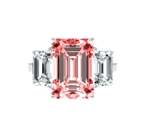 14k white gold emerald cut - gold,