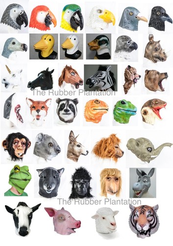 Latex animal mask - animal, fancy