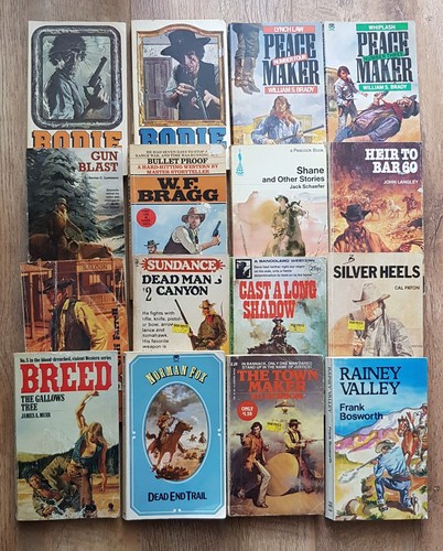 Vintage cowboy paperback books - vintage,
